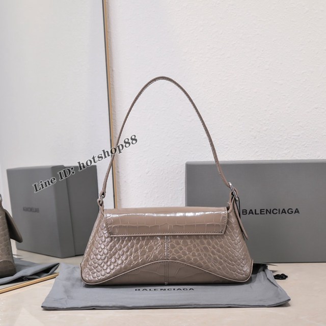 Balenciaga專櫃爆款鱷魚紋卡其女包 巴黎世家小號XX系列腋下包 fyj2018